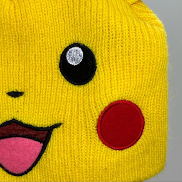 POKÉMON PIKACHU COSPLAY KNIT HAT WITH EARS UNISEX BEANIE - Picture 3 of 5